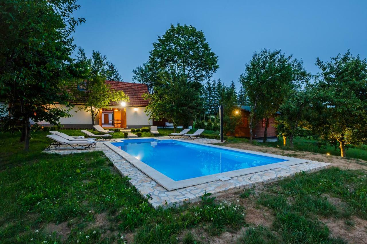 Beautiful Cottage With Heated Pool For 22 Ppl Plaški Esterno foto